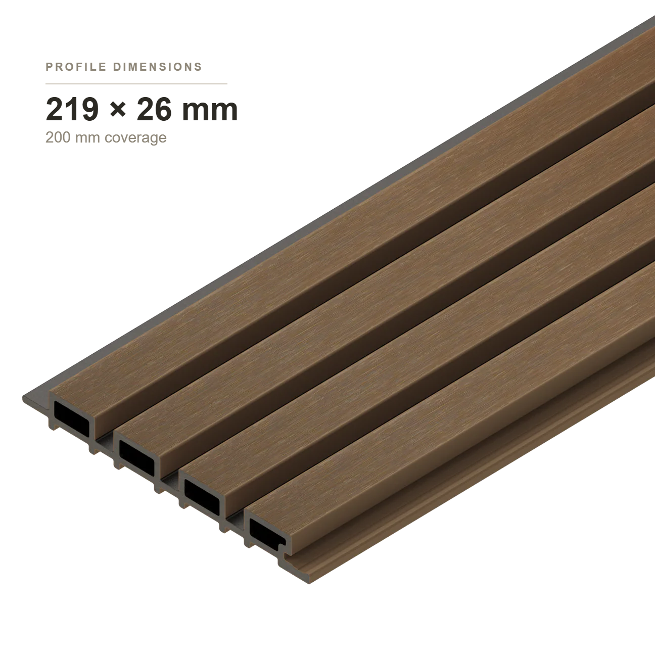 Composite Wall Cladding double color – Redwood / Charcoal